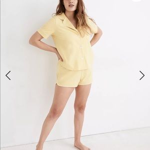Madewell Knit Bedtime Pajama Top and Shorts